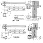 Pivot du haut 7411 K 46 complet en acier zingué pour porte à recouvrement simple action DORMA 45300017