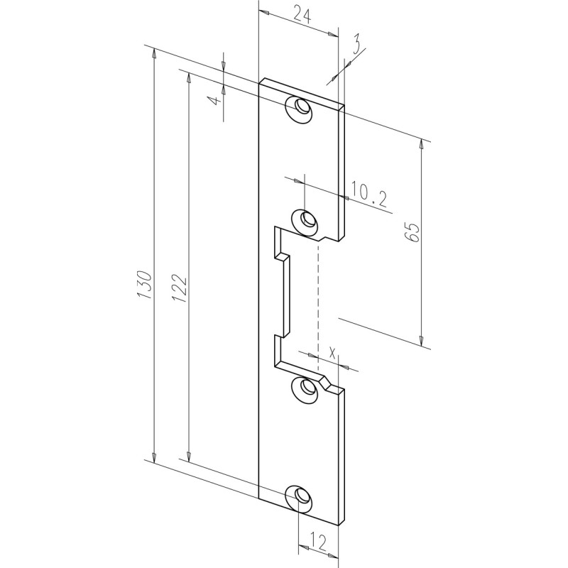 Têtière plate 130 mm KL EFF 0609602