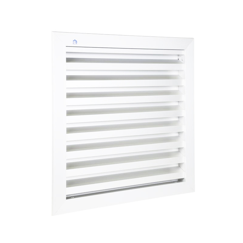 Grille de ventilation 200x200mm aluminium blanc RAL9010 RENSON 411226