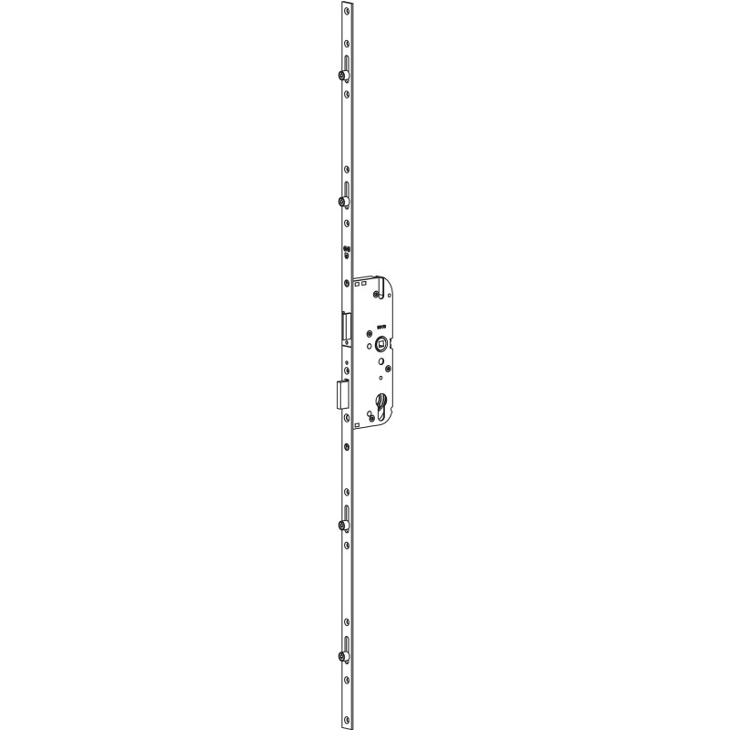 Serrure à larder Secury 40 92 4 galets têtière de 16mm Longueur 2285mm FERCO 6 26460 01 0 1