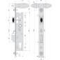 Serrure 1 points double manoeuvre pêne dormant demi tour 39 mm pour portillon de piscine STREMLER 2268.39.0