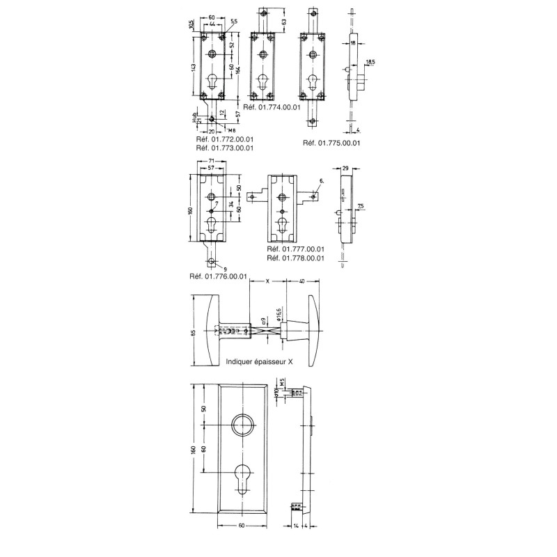 Serrure de garage verouillage bas avec ressort EP18 WSS 16500000010