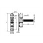 Paumelle fiche Ø13mm hauteur 83mm finition époxy blanc MONIN 654020