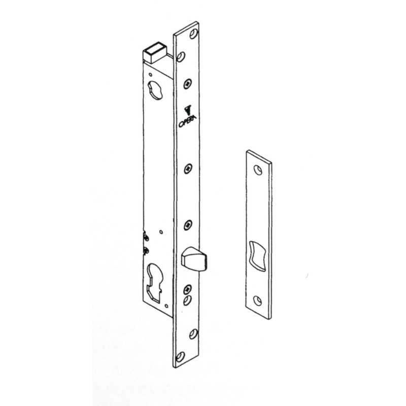 Pêne piston biseauté série PRIMA en acier Axe 25 Sans béquille OPERA 25900 25