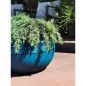 Bac a fleurs rond RIVIERA GRANIT BOULE - Plastique - Diametre 40 cm - Bleu