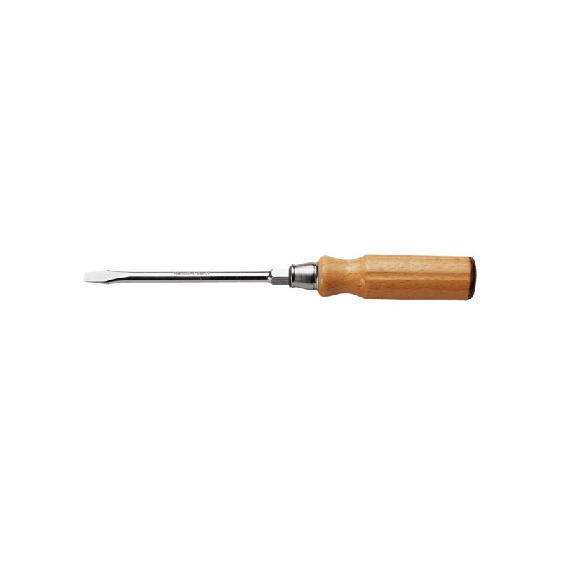 Tournevis manche bois pour vis à fente 6,5x125mm longueur totale 240mm FACOM ATHH.6.5X125