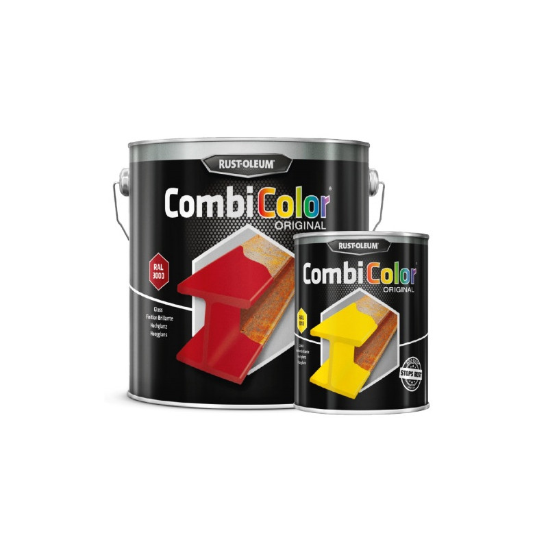 Primaire de protection antirouille et finition CombiColor® Original jaune or RAL 1004 seau 2,5L RUST OLEUM 7349.2.5