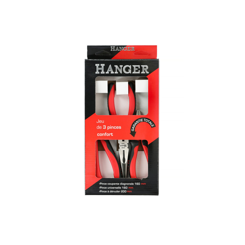 Jeu de 3 pinces confort HANGER 231099