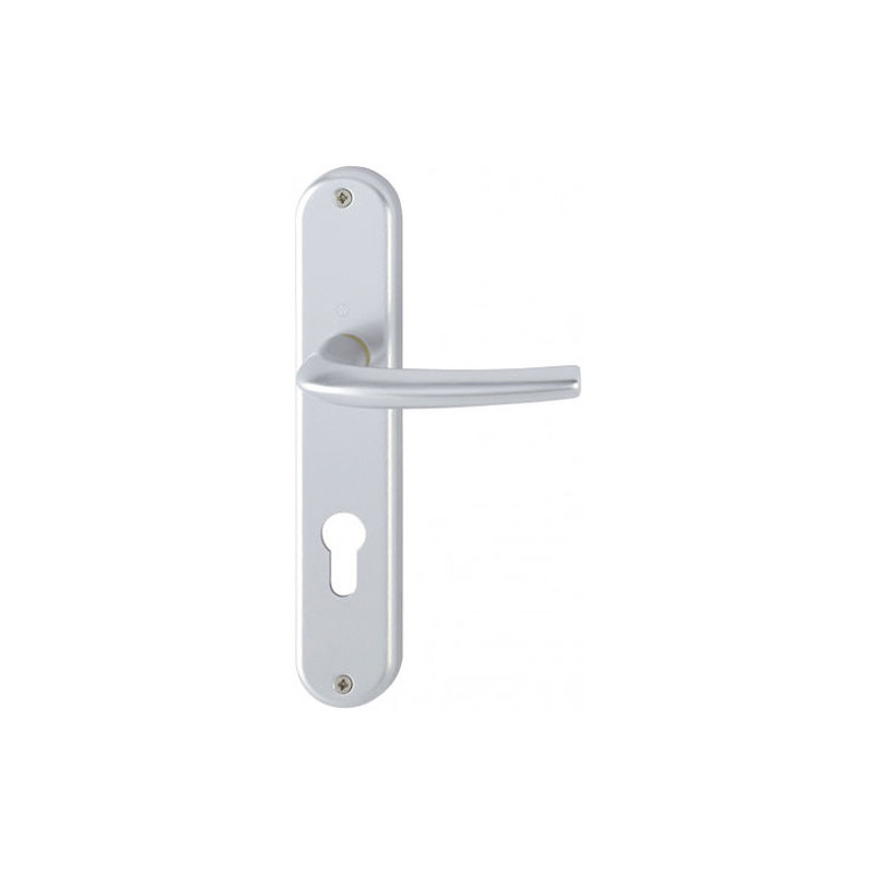 Ensemble SAN DIEGO petit model type clé L finition F1 aluminium aspect argent HOPPE 3230320