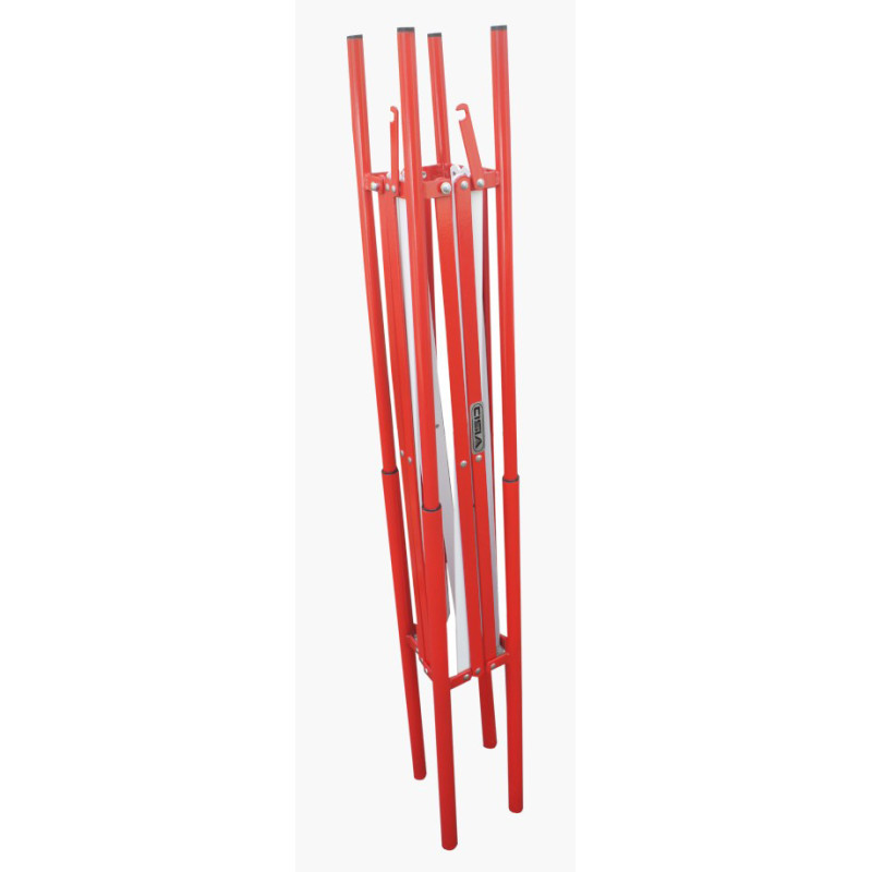 Barrière de regard extensible en acier rouge blanc 1m VISO BAR002RB