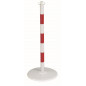 Poteau acier sur socle à poser rouge blanc NOVAP 2246507