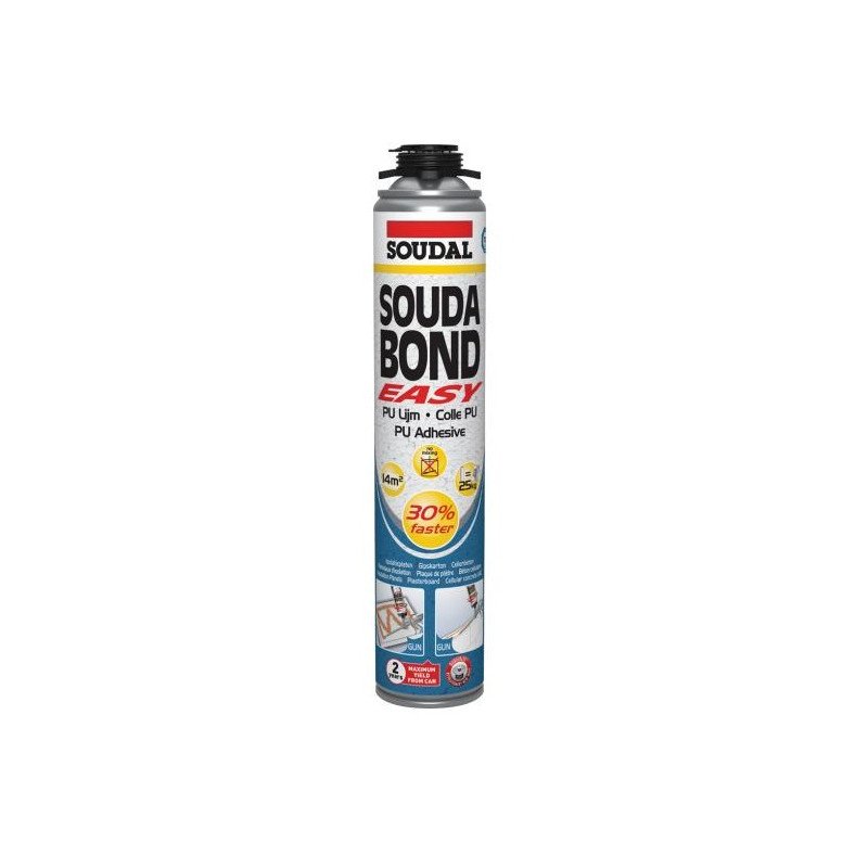 Mousse colle PU Soudabond Easy Gun orange 750ml SOUDAL 121734