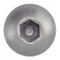 Vis à métaux tête bombée hexagonale creuse inox A2 ISO 7380 8X20 boîte de 100 ACTON 622028X20