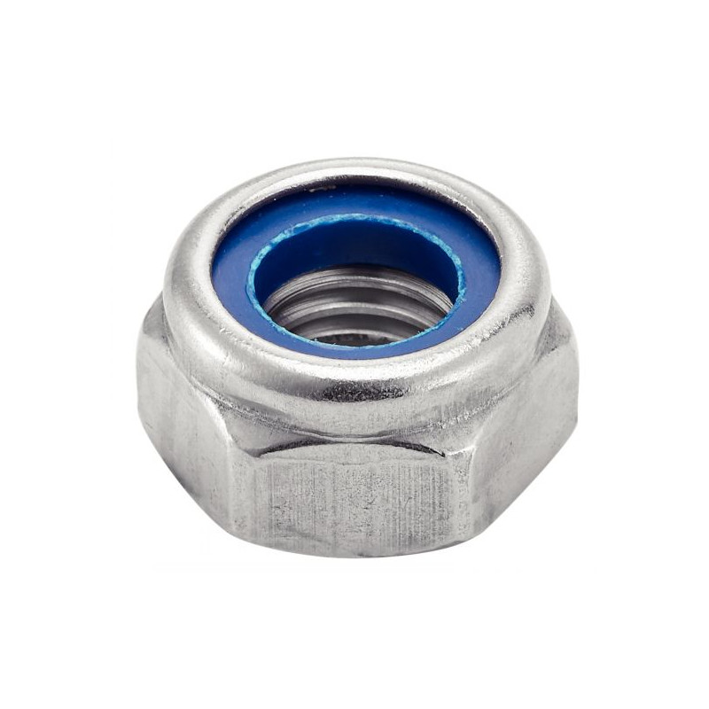 Écrou hexagonal frein indésserrable avec bague nylon inox A2 DIN 985 M14 boîte de 50 ACTON 6260214