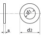 Rondelle plate nylon DIN 125 M10 boite de 100 pièces ACTON 8400010