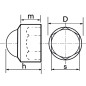 Cache écrou hexagonal polyéthylène noir RAL 9005 M8 boîte de 200 ACTON 856008