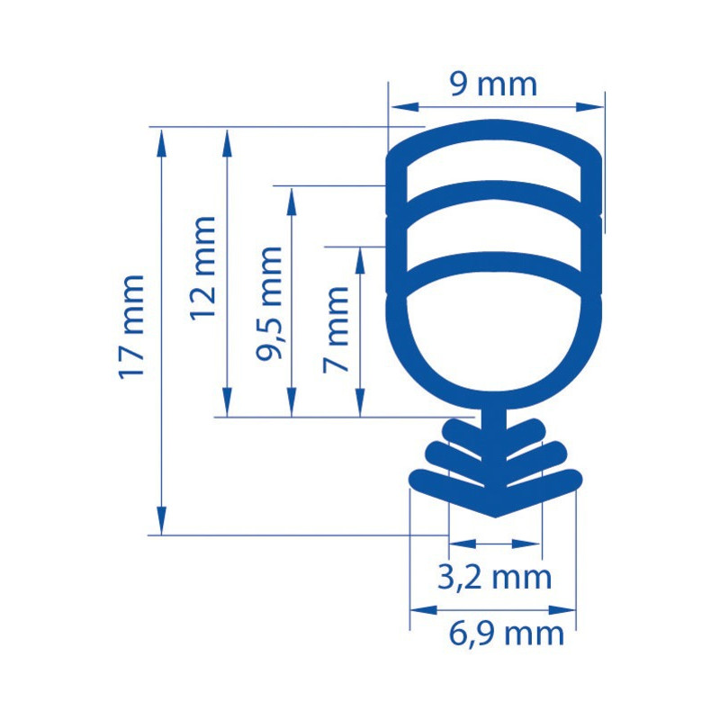 Joint UNIVERSEAL PLUS spécial PVC noir 25m ELLEN 6111193