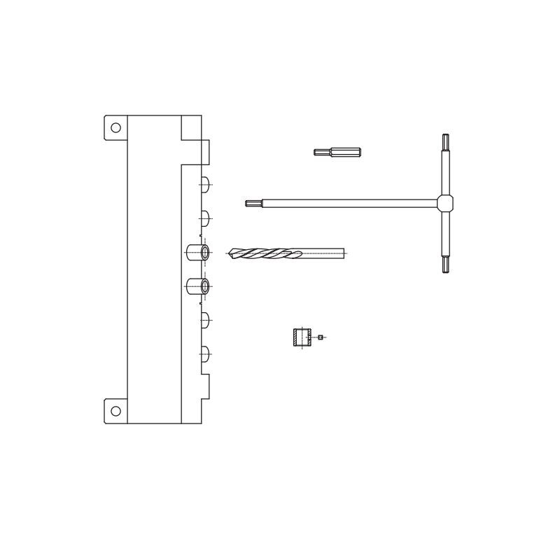 Gabarit de pose pour fiche 057 D13mm OTLAV MA701130G018