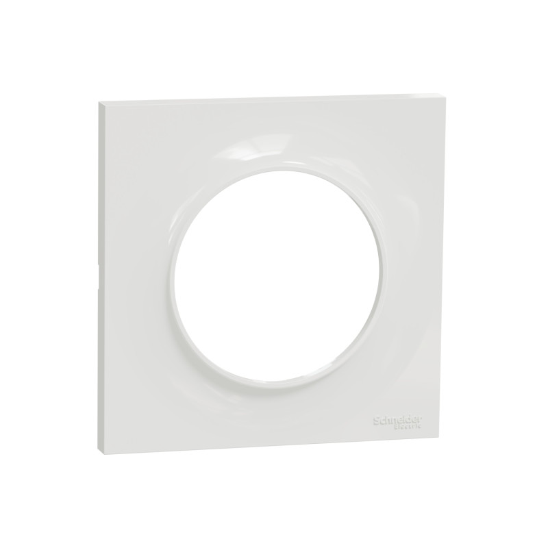 Plaque ODACE Styl blanche 1 poste SCHNEIDER ELECTRIC S520702