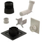 Kit 2 en 1 CHEMILUX B22p B23p simple paroi D80 noir entrée plafond et mural UBBINK 184448