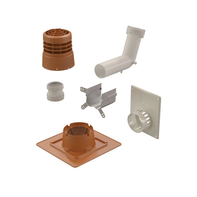 Kit 2 en 1 CHEMILUX B22p B23p concentrique D80 ocre plafond et mural UBBINK 184449