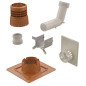 Kit 2 en 1 CHEMILUX B22p B23p concentrique D80 ocre plafond et mural UBBINK 184449