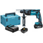 Perforateur SDS Plus 18V + 2 batteries 4Ah + chargeur + coffret Makpac 3 MAKITA DHR165RMJ