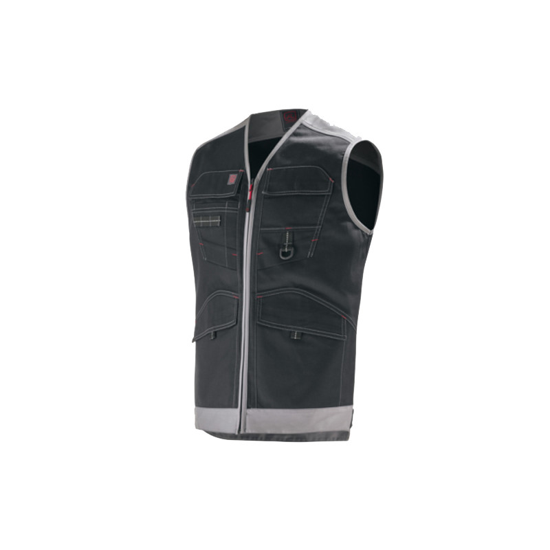 Gilet de travail TROWEL sans manches 9ATTUP noir gris T0 LAFONT LA 9ATTUP 985 0