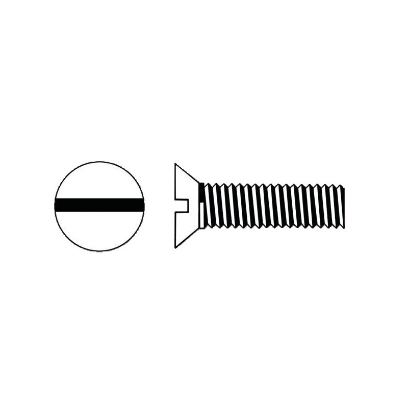 Vis à métaux tête fraisée fendue 4.8 DIN 963 6X10 boîte de 200 GFD 515095