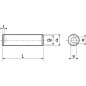 Vis à métaux sans tête hexagonale creuse bout cuvette inox A2 DIN 916 5X6 boîte de 100 ACTON 622075X6