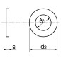 Rondelle plate découpée inox A2 DIN 125 A 27X50X4 boîte de 10 ACTON 6250827