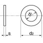 Rondelle plate A2 DIN 433 10X18X1,6 boîte de 100 ACTON 6251010