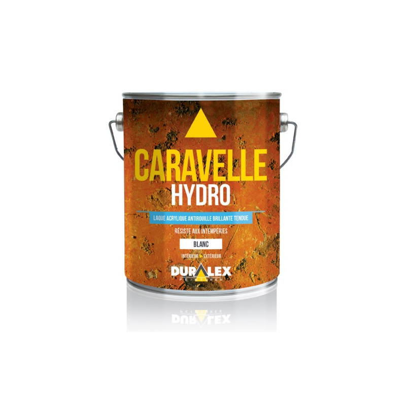 Laque acrylique antirouille de finition Caravelle Hydro blanc 3L DURALEX 108300101