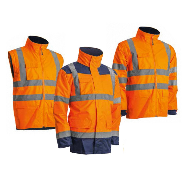 Veste KANATA PU HI VIZ 3M orange fluo marine TL COVERGUARD 7KANOL