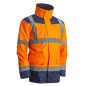 Veste KANATA PU HI VIZ 3M orange fluo marine TL COVERGUARD 7KANOL