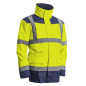 Veste HARBOR PU HI VIZ 3M jaune fluo marine TL COVERGUARD 7KANYL