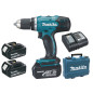 Perceuse visseuse 18V + 3 batteries 3Ah + chargeur + coffret MAKITA DDF453SFE3