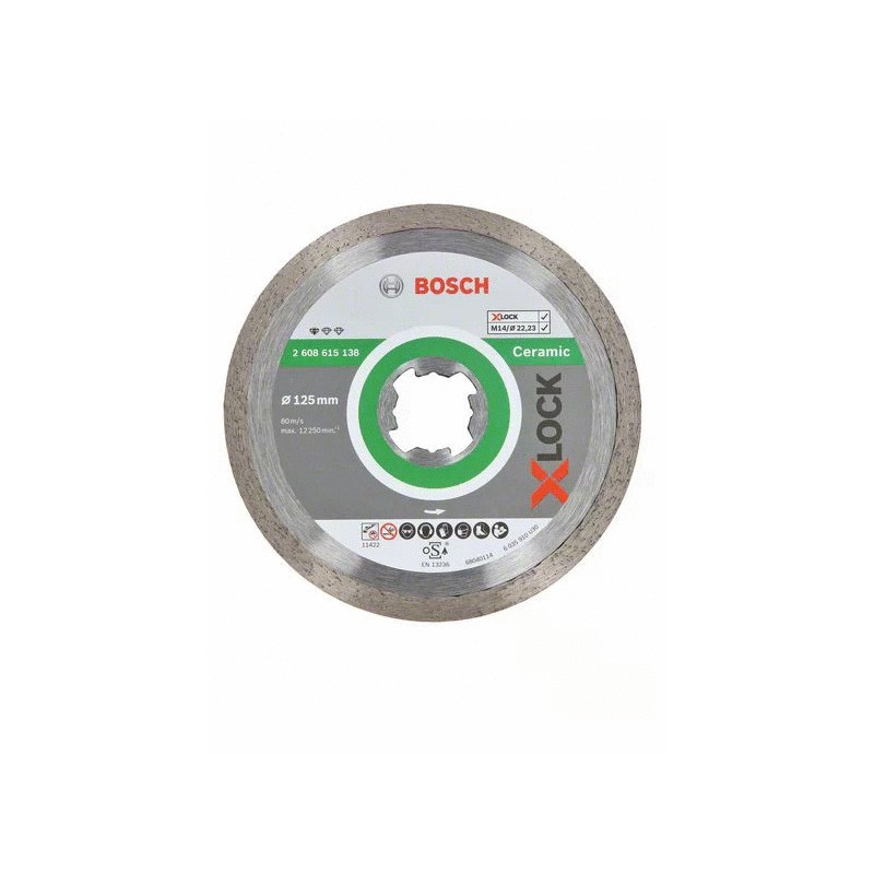 Disques à tronçonner diamantés X LOCK standard pour céramique BOSCH 2608615138