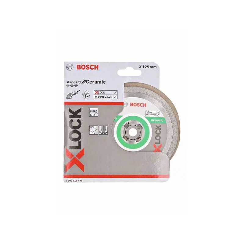 Disques à tronçonner diamantés X LOCK standard pour céramique BOSCH 2608615138