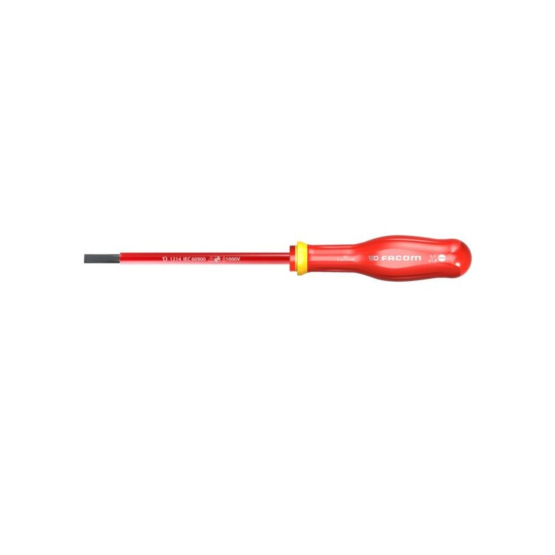 Tournevis Protwist® isolé 1000V pour vis à fente 3x100mm longueur totale 202mm FACOM AT3X100VE