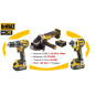 Pack de 3 outils 18V (DCF887 + DCD796 + DCG405) + 2 batteries 5Ah + chargeur + coffret TSTAK DEWALT DCK384P2T QW