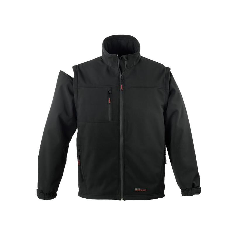 Veste Softshell YANG 2 en 1 noir TS COVERGUARD 5YANDS