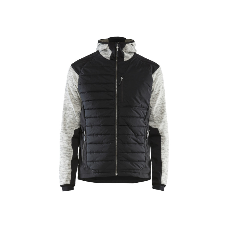 Veste de travail à capuche hybride gris granulé noir TS BLÅKLÄDER 593021179099S