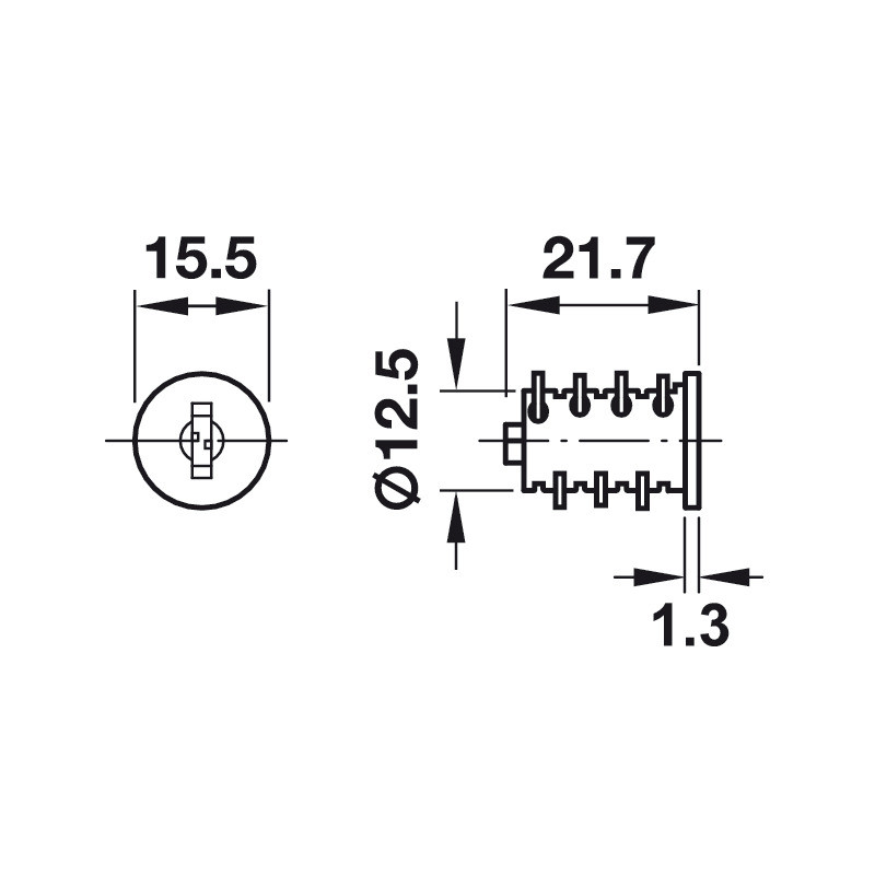 Noyau de cylindre SYMO MG2 HAFELE 210.40.602