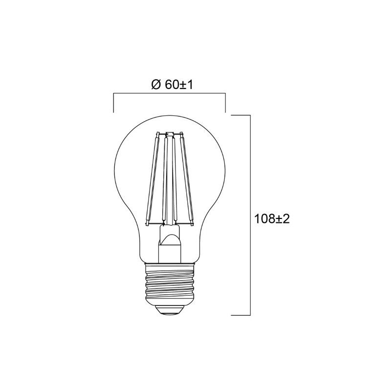 Ampoule LED TOLEDO Retro satiné 2700K 827 A60 E27 8W SYLVANIA 0029339