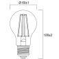 Ampoule LED TOLEDO Retro satiné 2700K 827 A60 E27 8W SYLVANIA 0029339