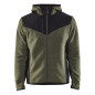 Veste tricotée avec Softshell vert foncé noir TS BLÅKLÄDER 594025364199S