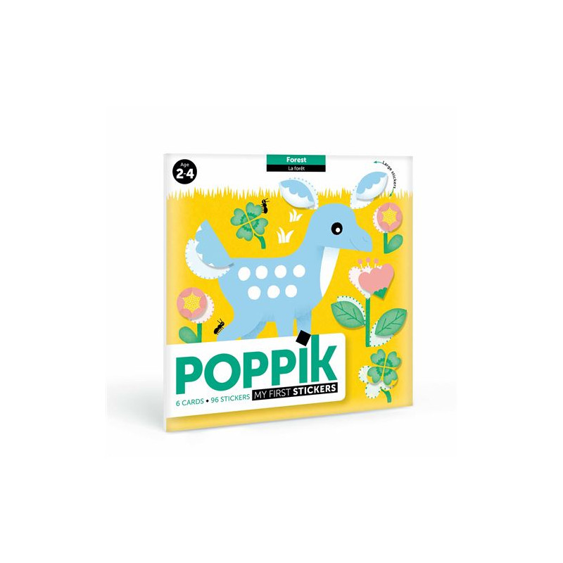 Jeu créatif Poppik Cartes Sticker Baby La Forêt