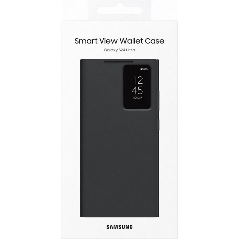 Etui Smart View avec porte carte pour Samsung Galaxy S24 Ultra Noir