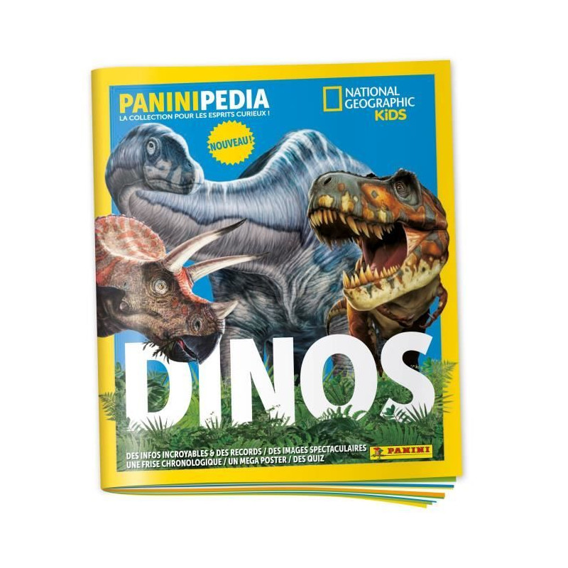 Album pour cartes a collectionner - PANINI - DINOS NATIONAL GEOGRAPHIC KIDS - PANINIPEDIA